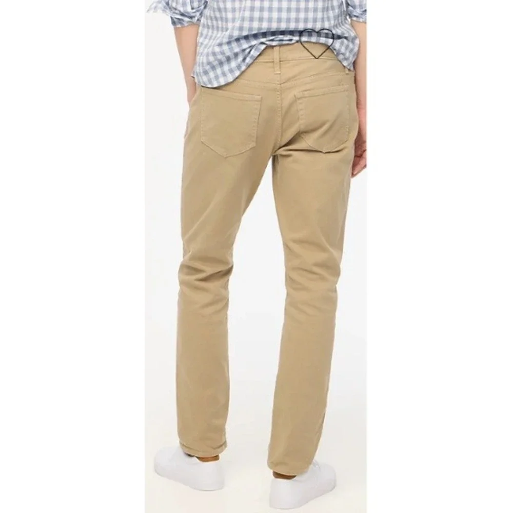J Crew‎ Flex Slim Garment Dyed Chino Pants Khaki Tan W32 L32 NWT $128